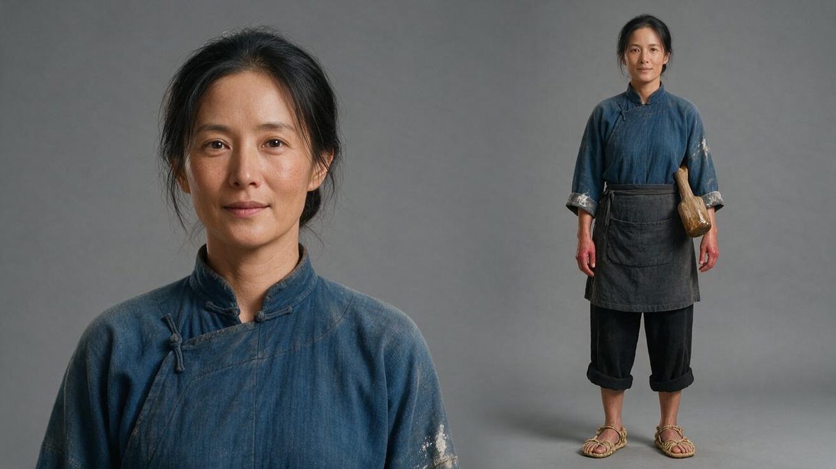 林阿婶。蹲在旁边搭话的那位