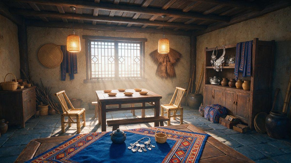 场景 6 · 福建宁德某畲族村村民家餐厅 · 日
