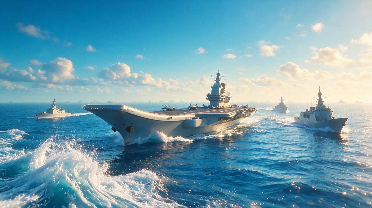 场景 10 · 山东舰航母编队航行海域 · 日