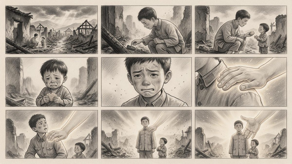 分镜 · 场景 11 扫荡后村庄废墟